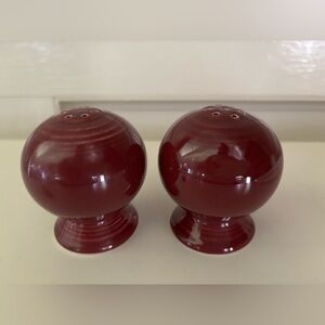 Fiesta Salt & Pepper.  Retired Cinnabar